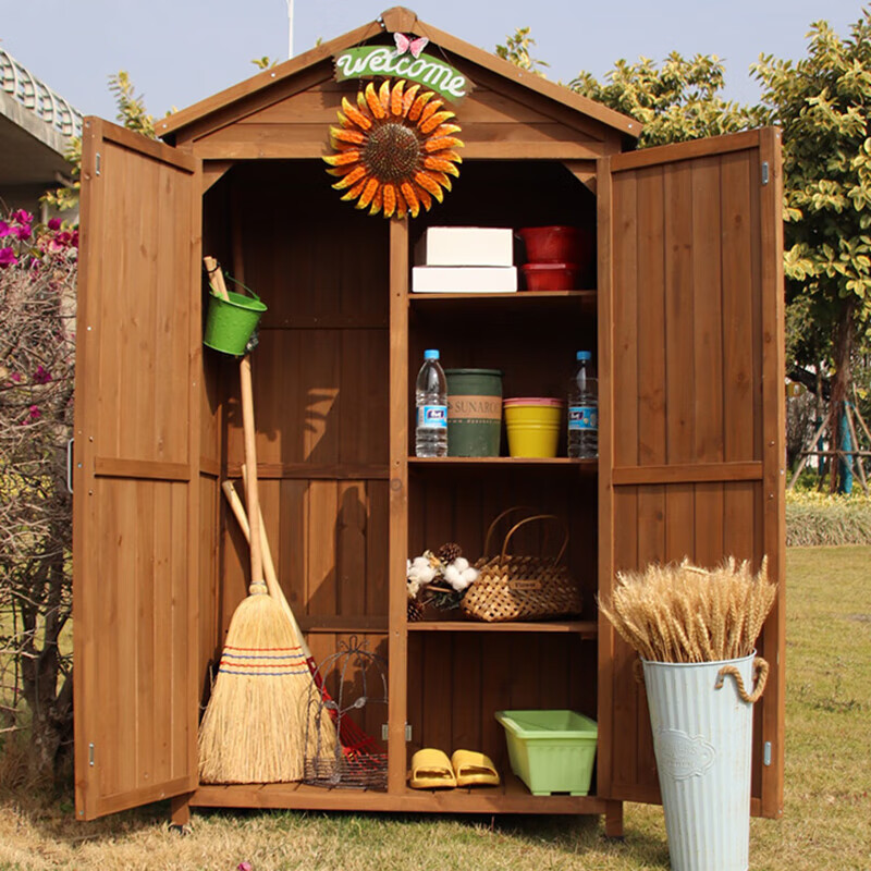 温沁 户外工具收纳柜别墅家门口花园工具房防水防晒阳台庭院置物架