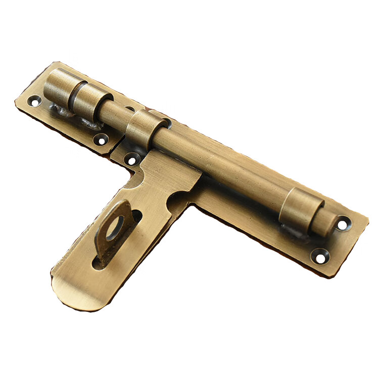 徽匠世家门栓明装插销中式仿古铜大门锁扣复古左右木门闩门扣门销子jd