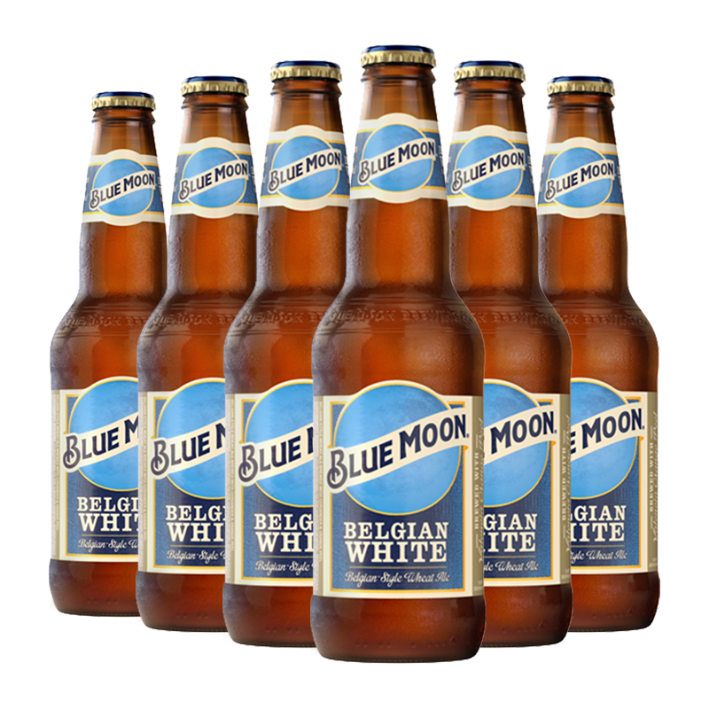 蓝月（Blue Moon）小麦啤酒 蓝月 比利时风味小麦蓝月白啤酒越南产 6瓶 蓝月啤酒