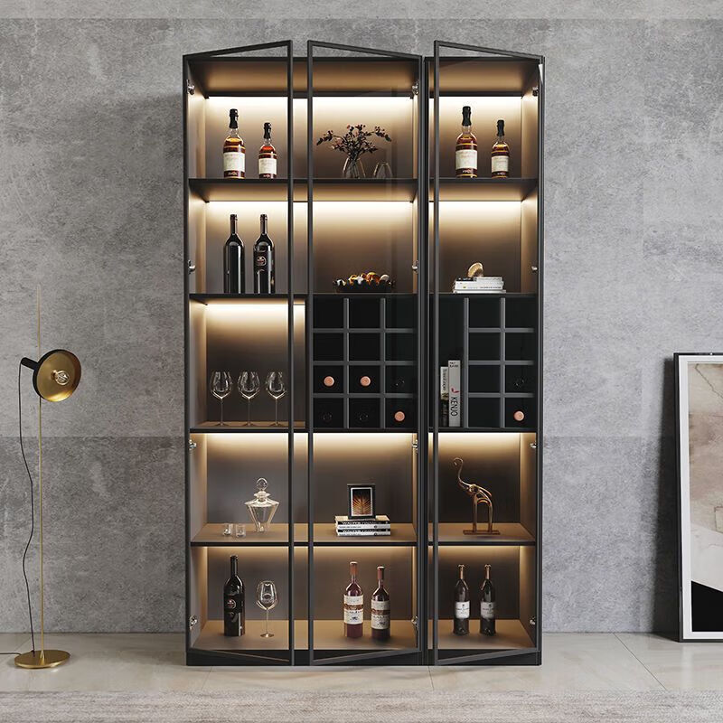 渺帆佐思堡新款酒柜现代简约客厅靠墙高端实木展示柜定制高柜家用轻奢