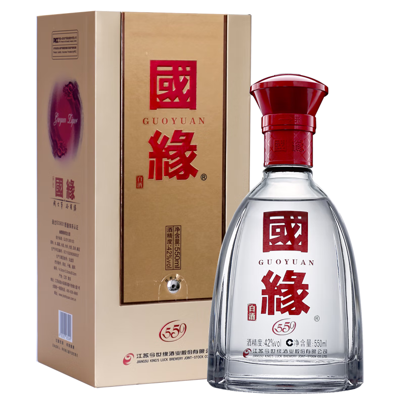 今世缘国缘酒 42度550ml 大瓶 江苏白酒婚庆喜宴送礼 42度 550ml 1瓶