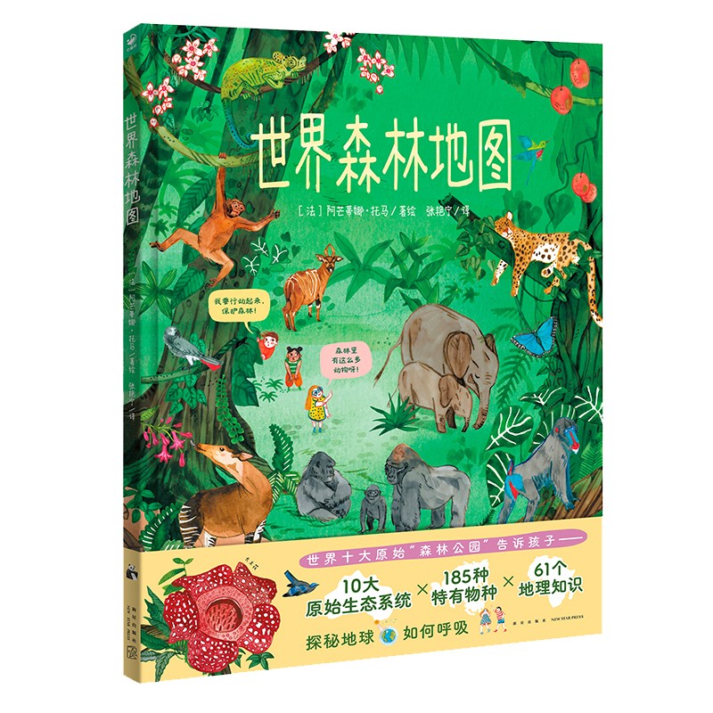 世界森林地图 精装硬壳绘本(早教图书+视频课程)在家早教方法