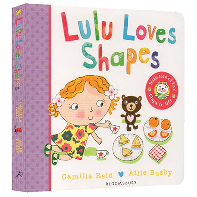 英文原版绘本 Lulu Loves Shapes 露露爱形状 幼儿启蒙入门图画书 纸板翻翻书 露露系列 幼儿生活好习惯认知培养