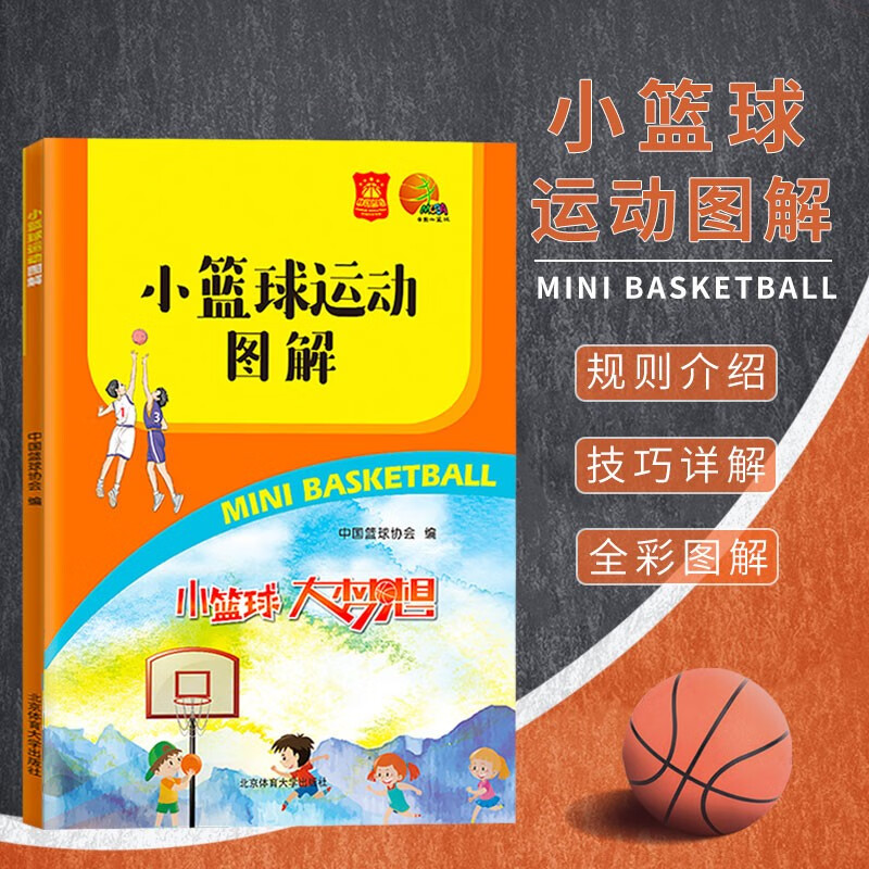 小篮球运动图解 小学生6至12岁篮球比赛基础规则书 篮球运动图解 篮球常识 篮球教程书籍