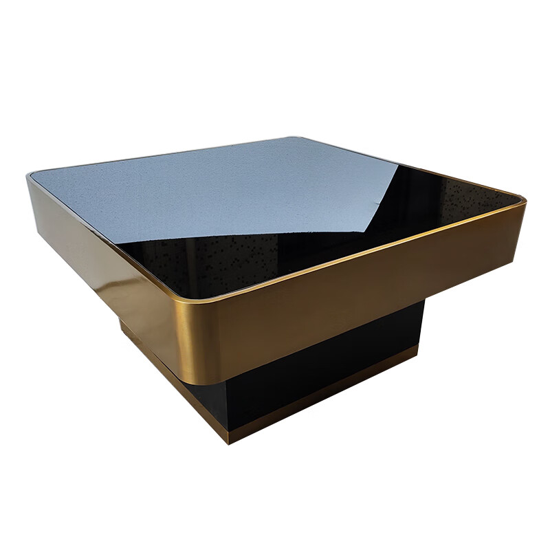 妙普乐 轻奢设计感茶几 轻奢茶几意式不锈钢设计师方形茶几简约小户型