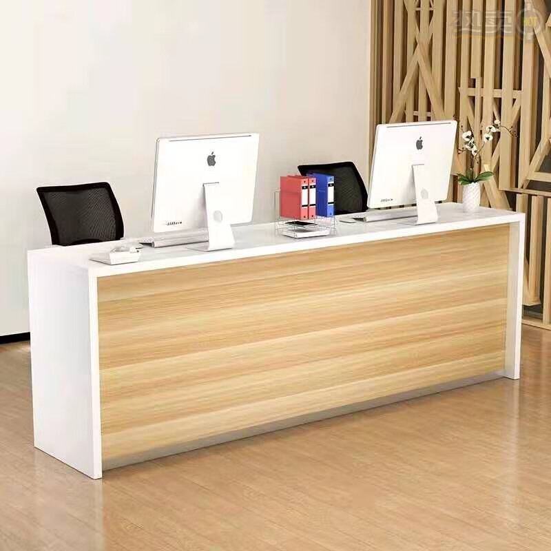 俏尚美房产中介办公桌收银前台吧台物业店铺台旅行社咨询接待台电脑