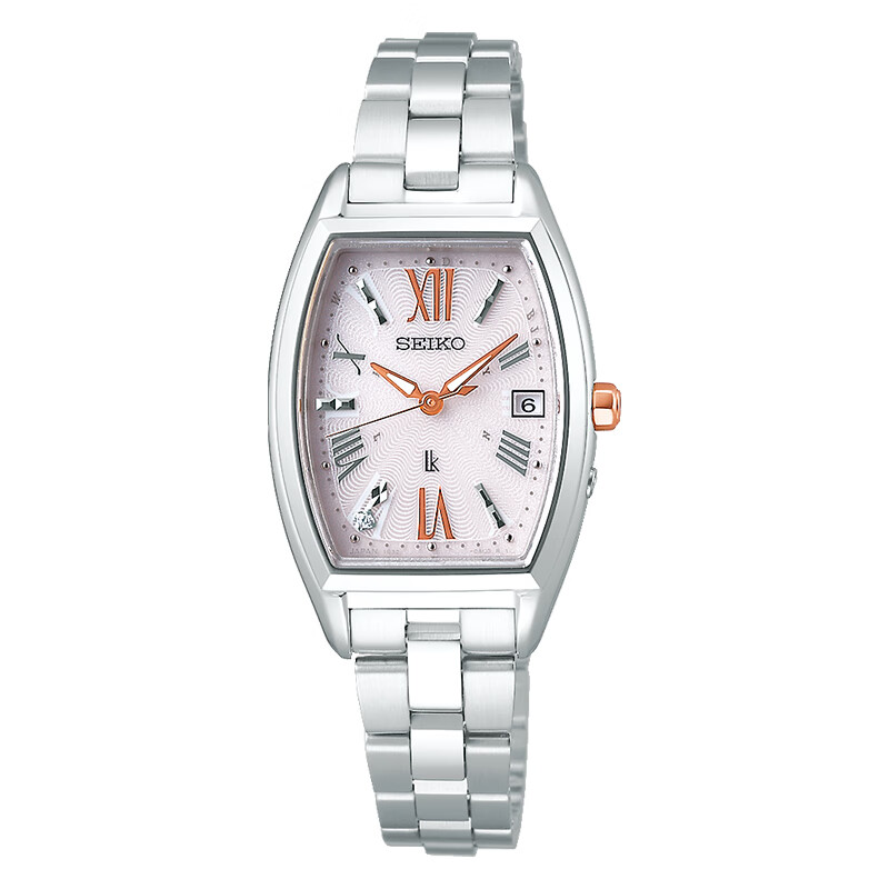 精工(seiko) 手表 中国电波表光动能商务休闲女表日本直邮 钢带 ssvw