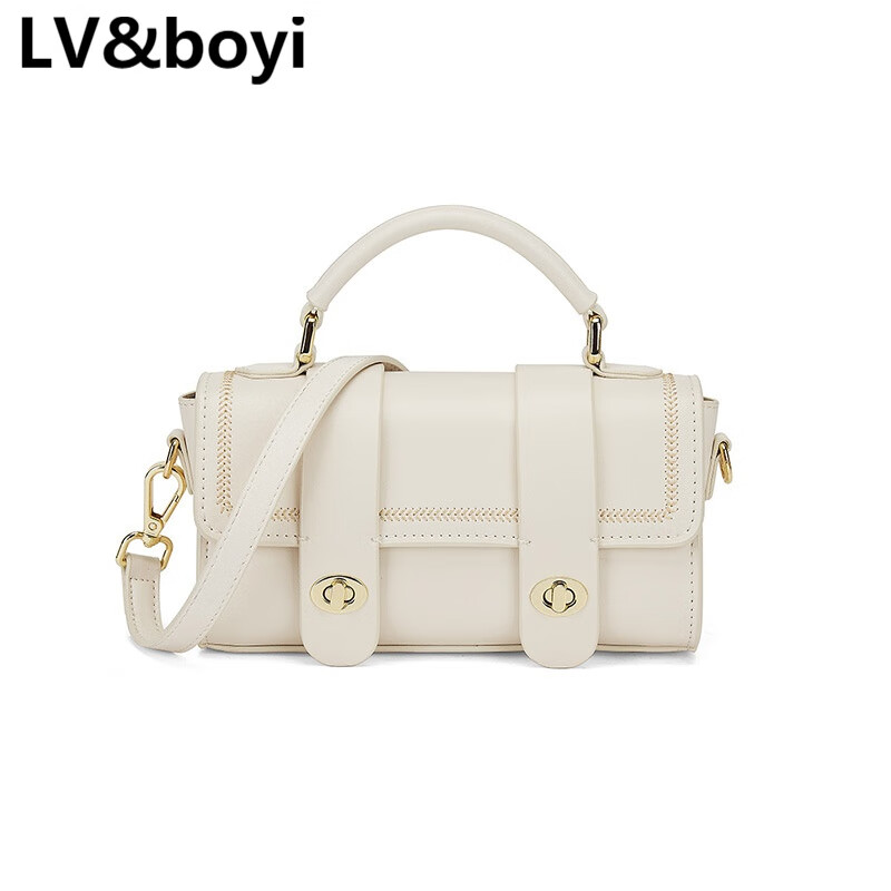 lvboyi奢侈品包包牛皮剑桥包时尚学院风小方包单肩斜挎包女手提包