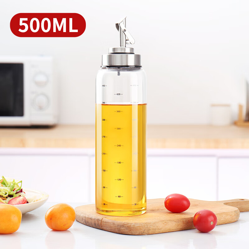 拜杰高硼硅玻璃油壶自动开合油瓶500ml酱油香油醋瓶液体调料瓶CP-142