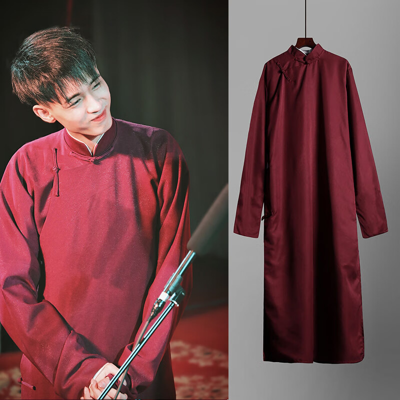 羽虹阁舞台装相声大褂 德云华服改良民国长袍张云雷服中国风男大码 酒