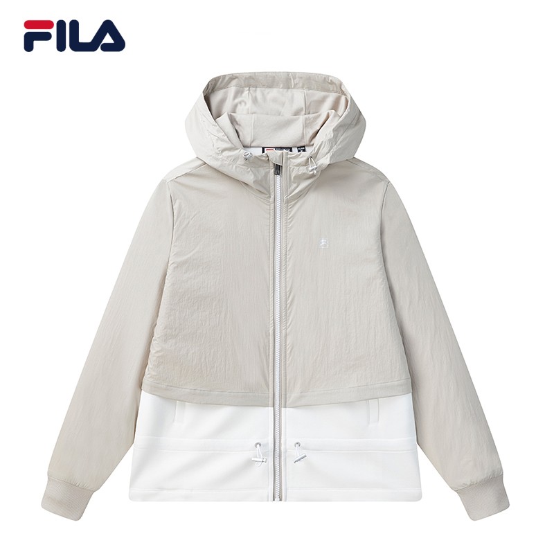 FILA 斐乐官方女士针织上衣2021年春季新款休闲l运动外套女 祁灰色-GY 170/88A/L