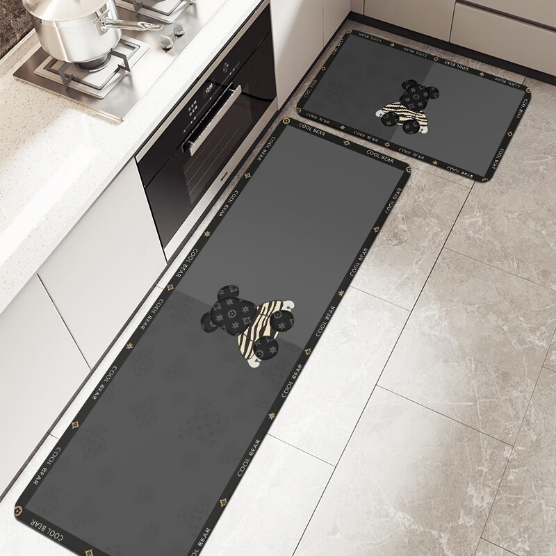 瑞恩 厨房地垫可裁剪防滑防油免清洗浴室硅藻泥吸水垫耐脏防水垫子可擦洗