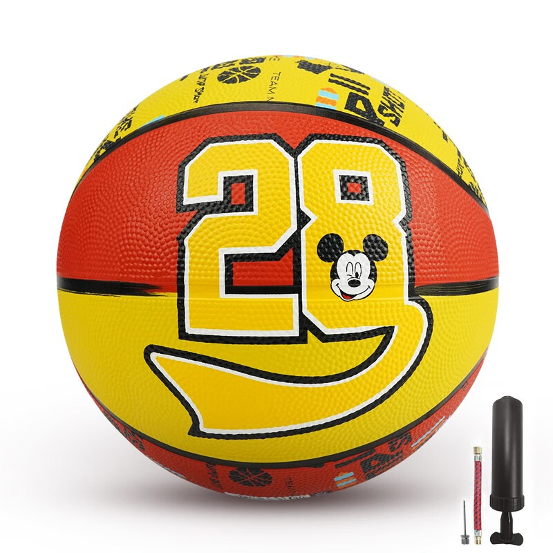 麦斯卡（Mesuca)儿童玩具球 卡通皮球拍拍球幼儿园球5号篮球 迪士尼玩具球 米奇纪念款DAA19073-A新年送礼物
