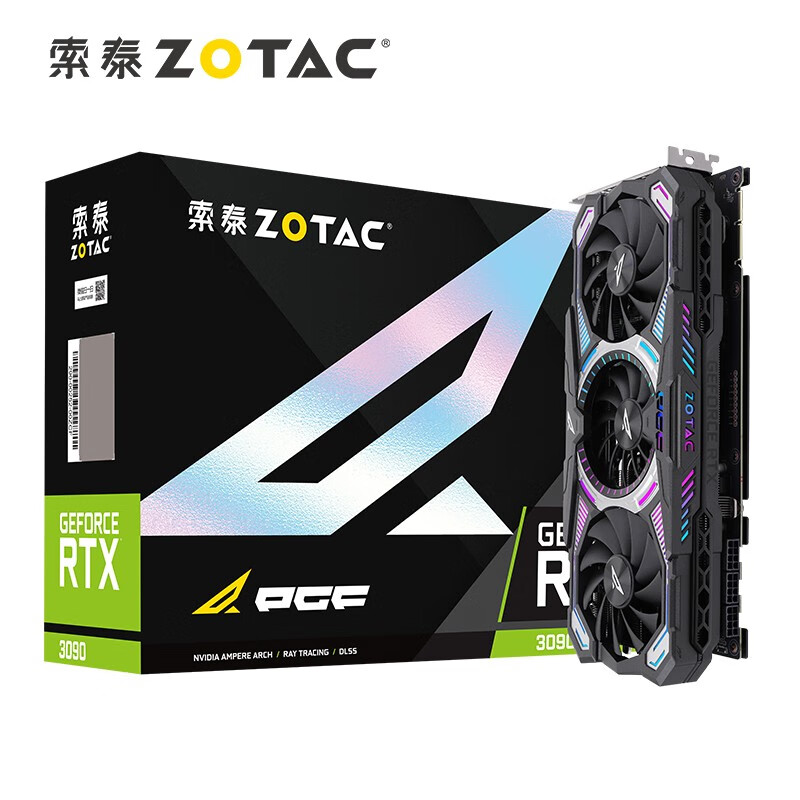 索泰(ZOTAC)RTX3090 PGF OC显卡/N卡/台式机/游戏/电竞/网课/绘图/设计/独立显卡/24G-D6X显存