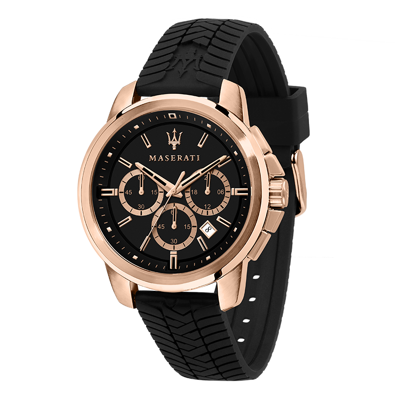 玛莎拉蒂(maserati) 石英表手表男士商务休闲时尚腕表日历三眼计时