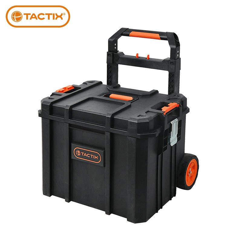 拓为 Tactix 重型组合带拉杆工具箱 车载工业多功能组合大号加厚可堆叠零件工具收纳 320365