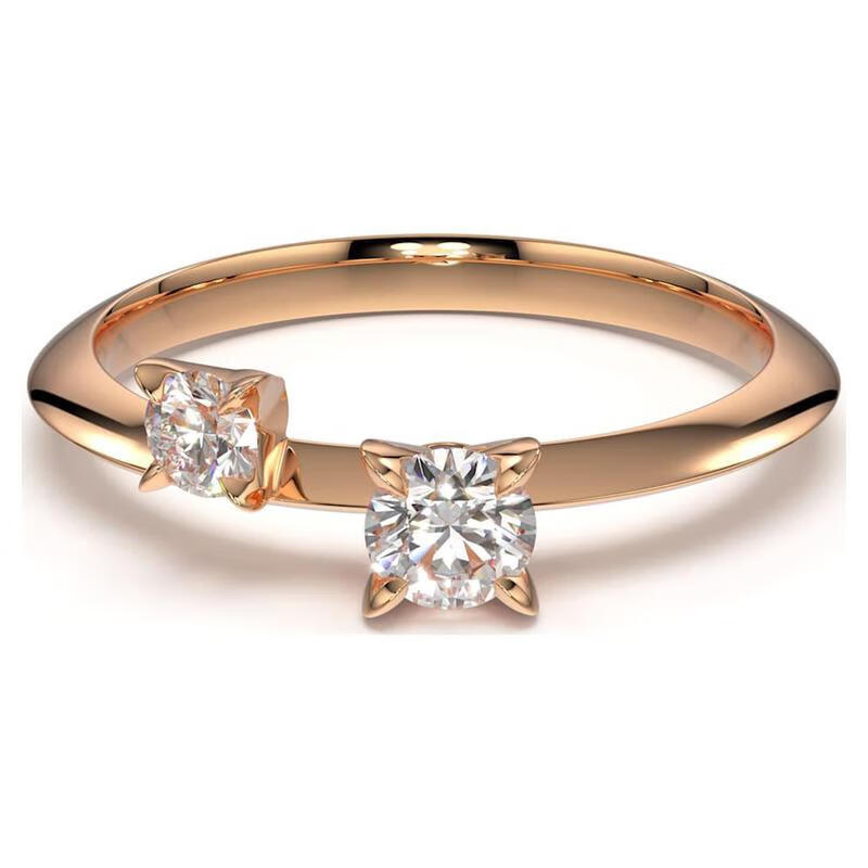 施华洛世奇(swarovski)intimate 时尚优雅百搭女士玫瑰金钻戒 white