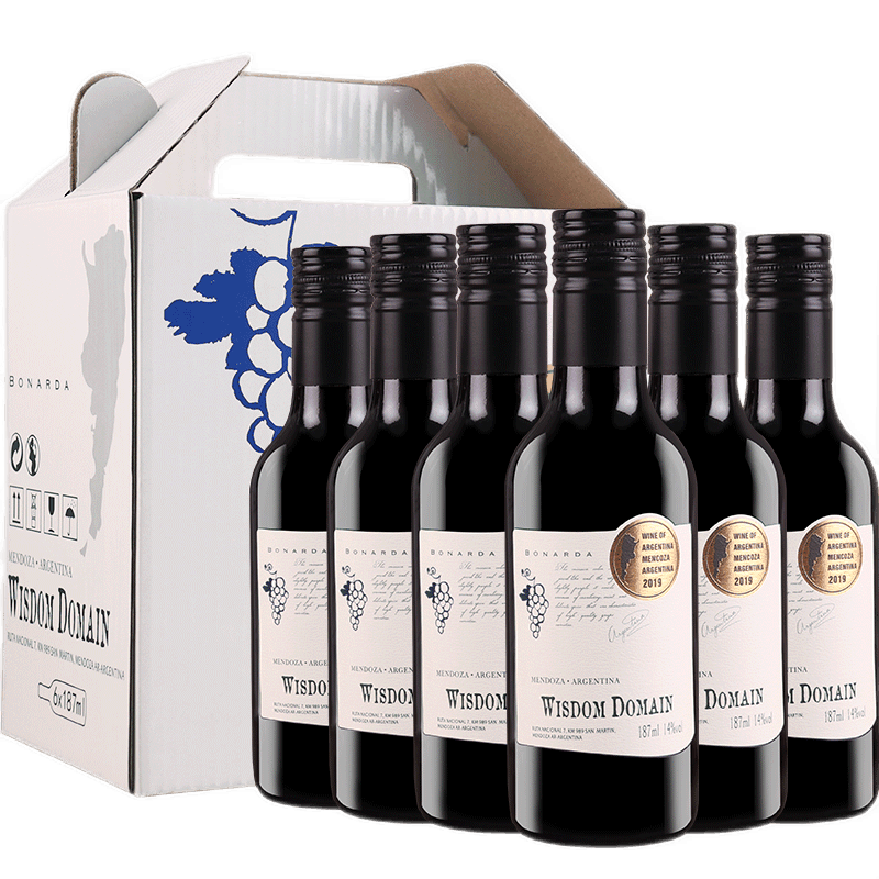 整箱礼盒阿根廷原瓶进口小瓶红酒14度干红葡萄酒网红迷历史价格查询