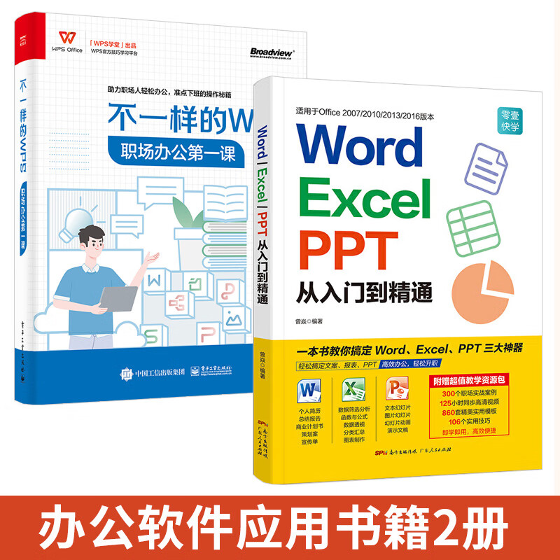 【全2册】word excel ppt从入门到精通 不一样的wpswps教程表格制作