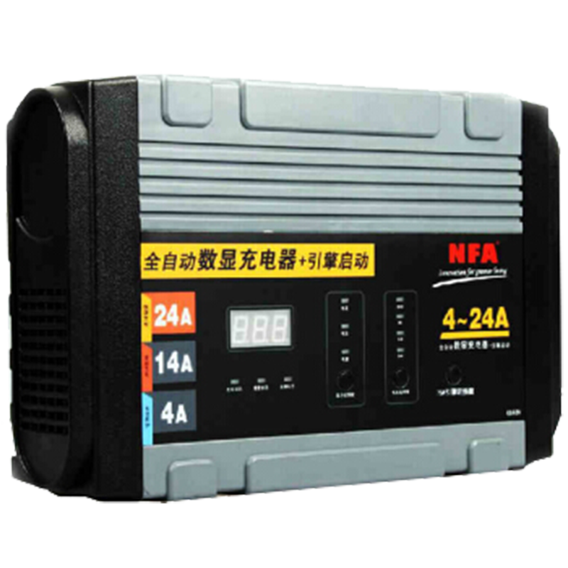 NFA紐?？怂?汽車電瓶充電器 智能高頻修復(fù)AGM啟停GEL/EFB電池4S店私家車修理廠常備全自動(dòng)電源充電機(jī) 6617NV  25A 12v/24v通用