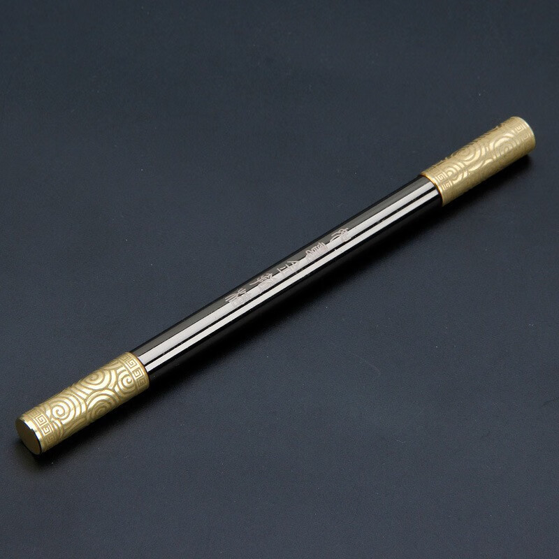 墨核 手工黄铜笔创意如意金箍棒文具金属中性笔商务复古金色签字笔