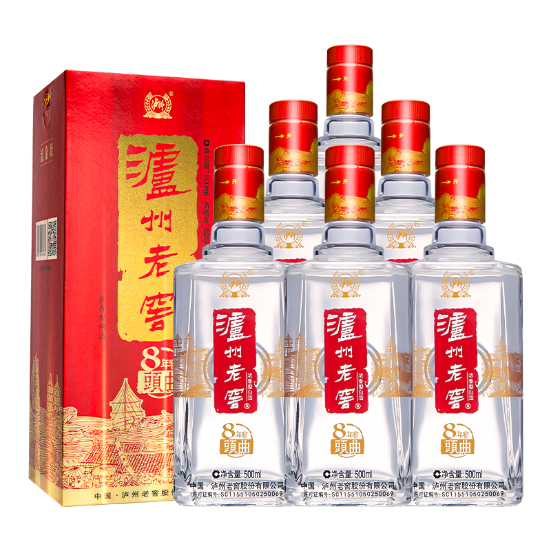 LUZHOULAOJIAO/�����Ͻ� �����ͷ�� ������� 52�� Ũ���� 6ƿ 500ml 584Ԫ