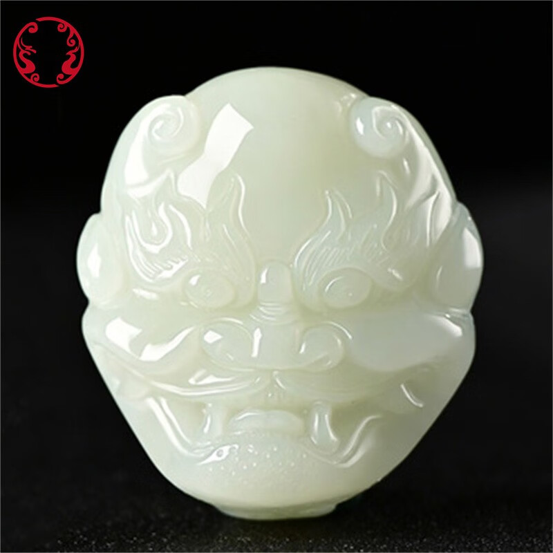 尊璧和田玉貔貅皮带扣挂件白玉兽头腰扣男款霸气玉石腰佩送爸爸男友