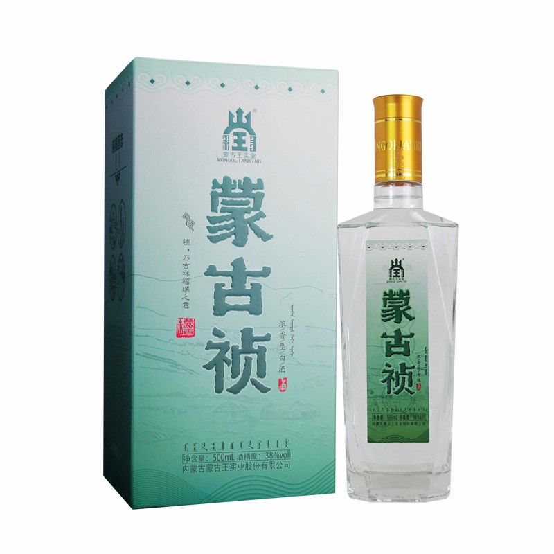 蒙古王 蒙古祯浓香型草原粮食白酒 38度蒙古祯单瓶500ml