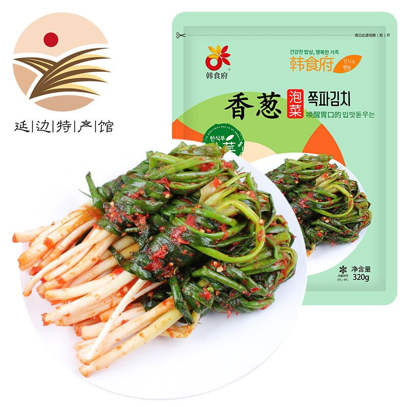 韩食府小香葱泡菜 韩国式泡菜 朝鲜族下饭菜 320g*1袋