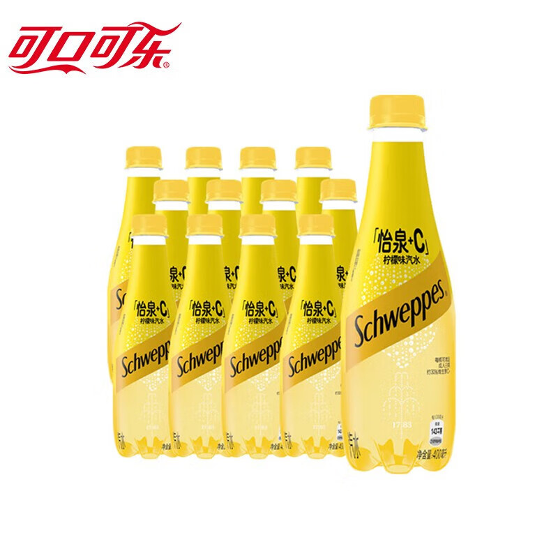 ���ڲ������ɿڿ��֣�Coca-Cola��Schweppes��Ȫ �����㿨 �մ�ˮ��ˮ���� ��Ȫ+C����ζ400ml*12ƿ