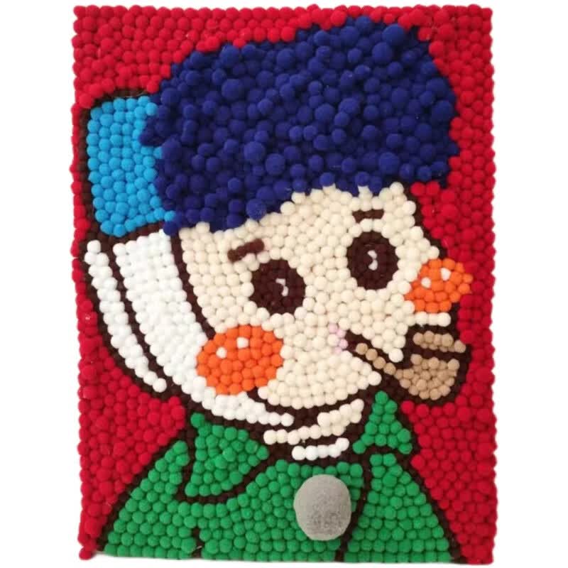 毛球画手工 毛球手工画diy 儿童制作材料包创意美术幼儿园送朋友礼物