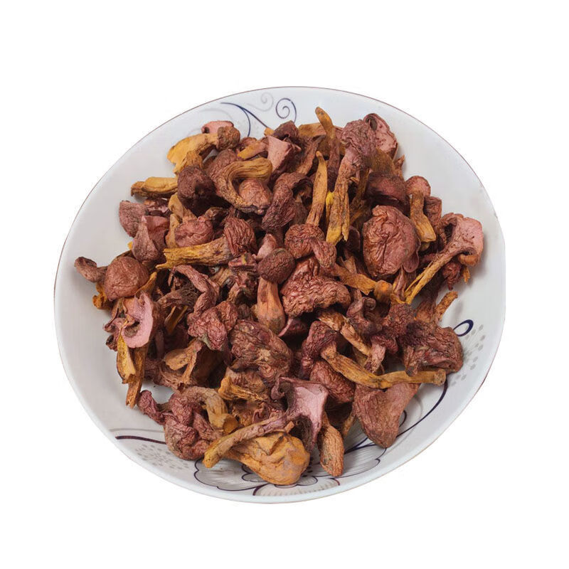 梦信肉蘑 松树伞红蘑菇 血红铆钉菇承德特产肉蘑东北蘑菇干货 100g(大