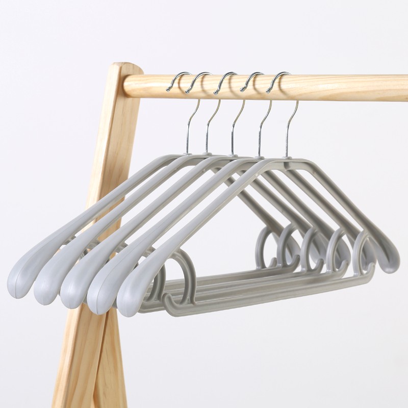 宅一起宽肩衣架 晾衣架子防滑干湿两用塑料衣架 成人儿童防滑衣服撑子