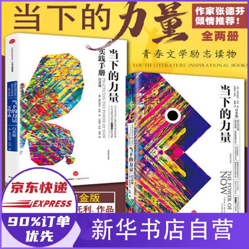 【张德芬推荐】当下的力量+当下的力量实践手册2册 白金珍藏版 埃克哈特托利著 中信正版 书店书籍