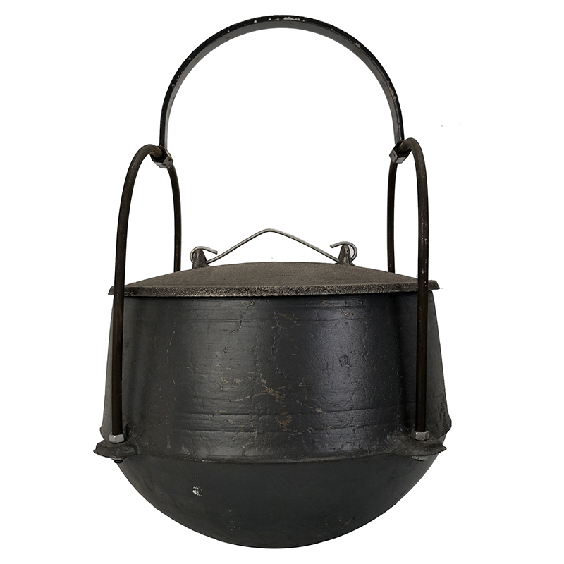 雅空传统老式铸铁鼎锅生铁顶锅特厚老式铁吊锅铁锅鸡柴火煮饭鼎罐鼎锅