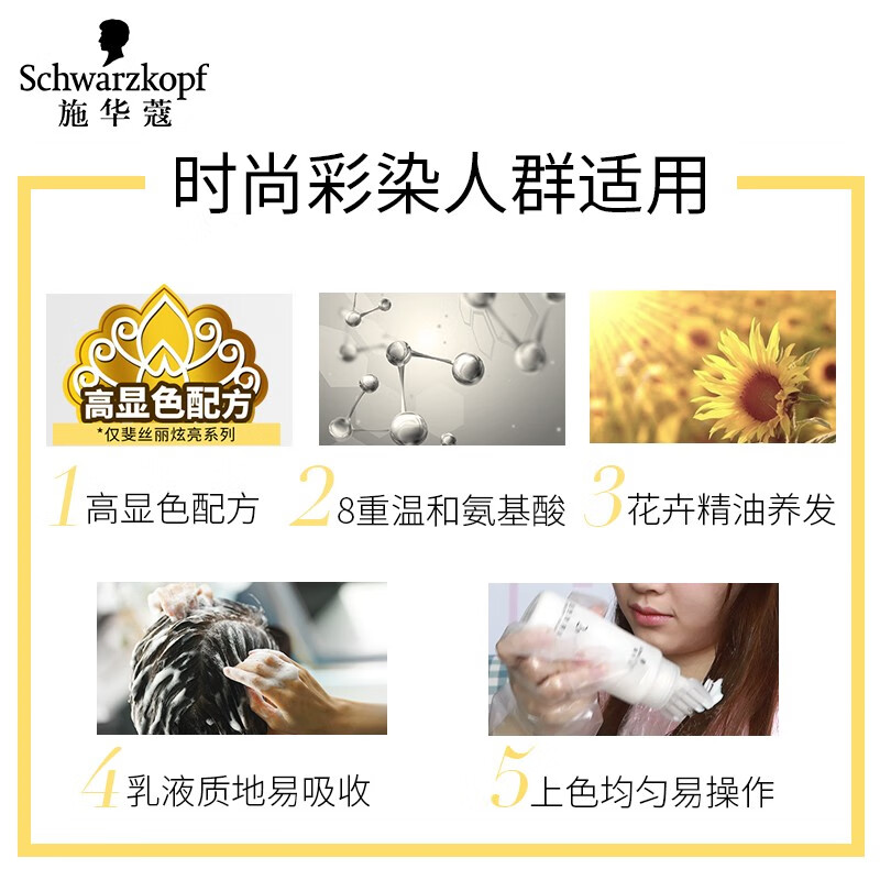 施华蔻染发剂网红款染发霜流行色显白青木亚麻灰灰棕色奶茶灰色酒红色脏橘色蜂蜜茶色氨基酸染发日本潮色梦幻深紫薄雾紫色 虎窝购