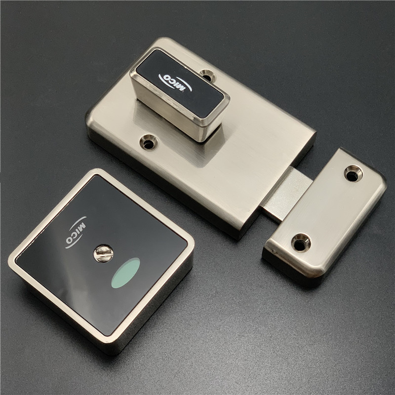 仁聚益公共厕所卫生间隔断五金配件米高加厚款带拉手指示锁红绿 方形