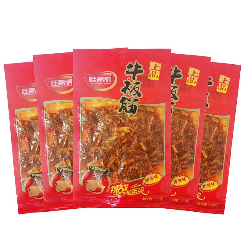 望蓝川桂青源牛板筋60g袋装香辣味甜辣味辣条儿时老式办公室休闲小