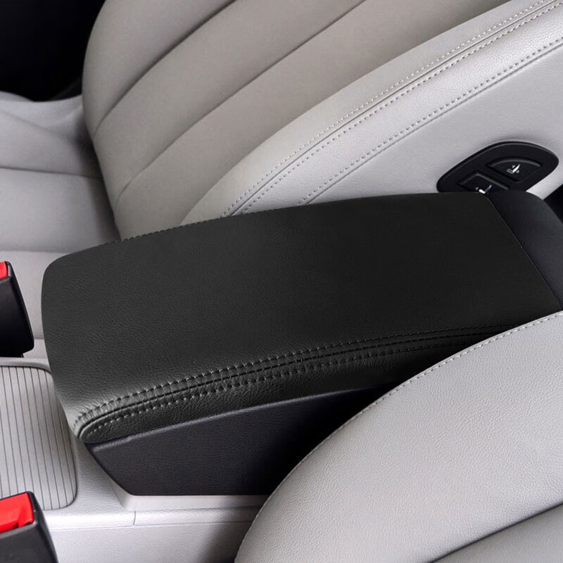 适用于大众迈腾07-16款扶手箱套老迈腾手扶箱盖原车专用保护皮套 黑皮