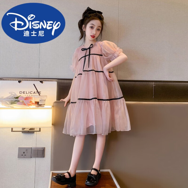 迪士尼(disney)公主裙夏季短袖连衣裙夏季仙女连衣裙新款洋气纱裙