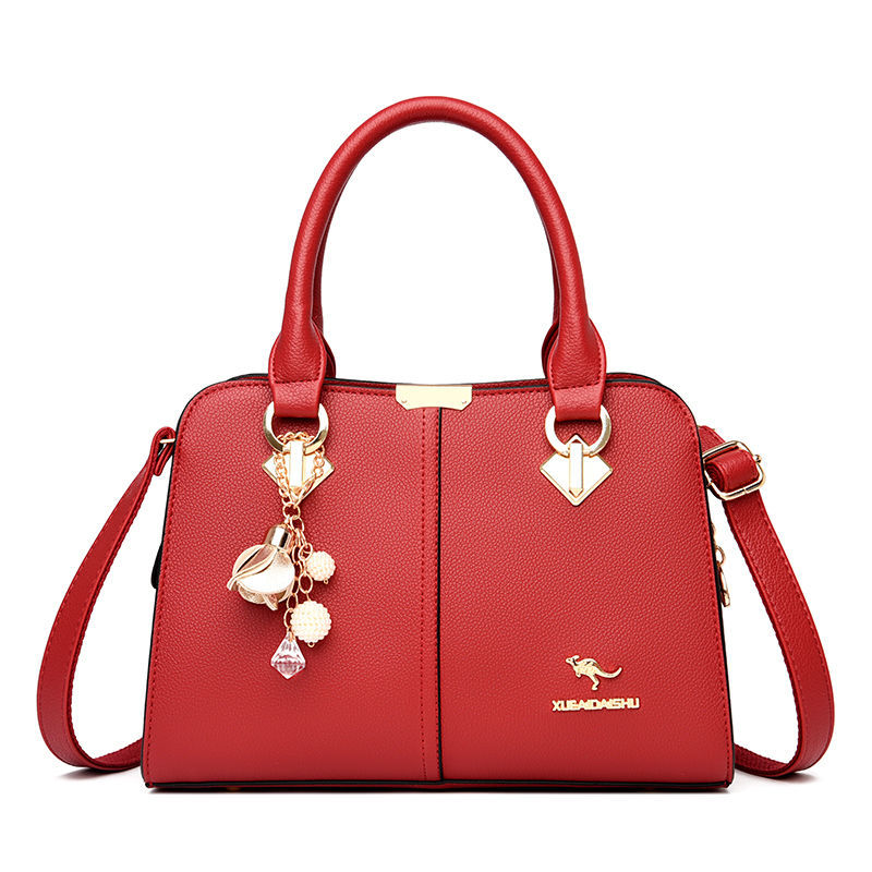 酷奇袋鼠轻奢品牌酷奇中年女士皮包真皮牛皮手提包新款洋气单肩软皮斜