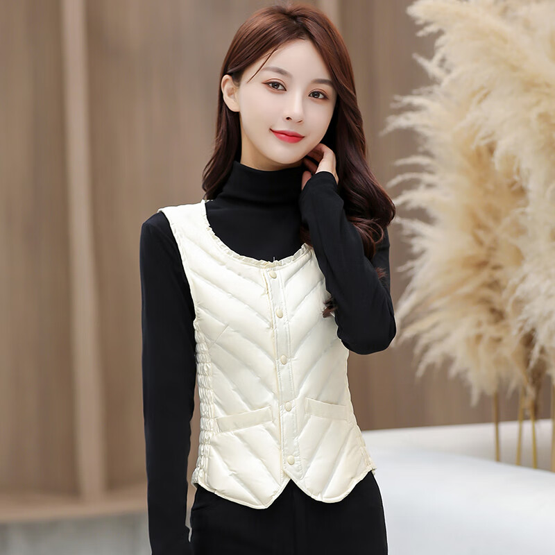 bingjie波司登羽绒服羽绒马甲女秋冬季短款轻薄内穿保暖贴身坎肩女士