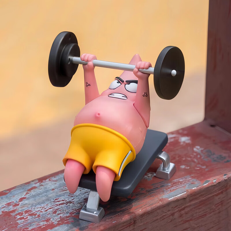 礼物小摆件送女生闺蜜朋友的搞怪男生毕业创意 举重派大星自律健身