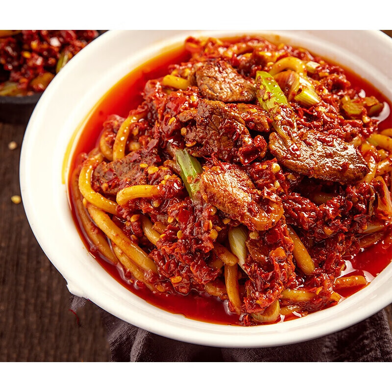 虎钢馋新疆激情炒米粉爆辣牛肉炒米粉酱套餐含米粉网红美食350g 微辣