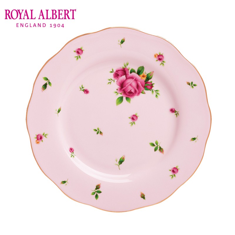 Royal Albert英国皇家阿尔伯特进口骨瓷餐具餐盘碟 20cm粉玫瑰餐盘
