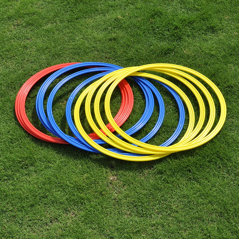 步伐灵敏训练圈跑步体能环圈足球训练环体育运动健身器材6支套装 六支套装(直径50cm)颜色可选