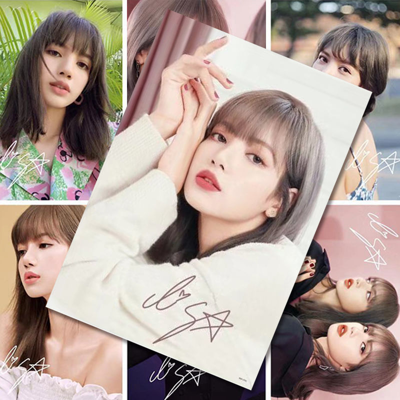 lisa海报 高清笔签名写真照片bckpink周边墙贴墙纸超大壁画 【lisa】