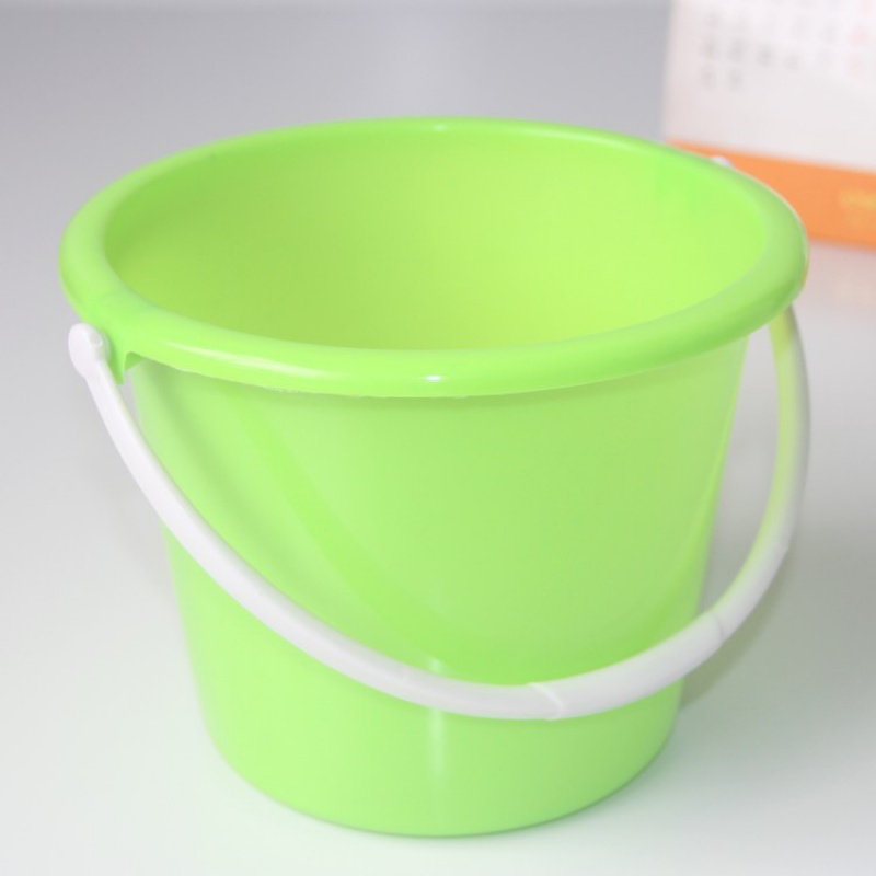 京洲实邦塑料提水桶收纳桶储物桶提手小桶食品桶多用桶 3l无盖绿色