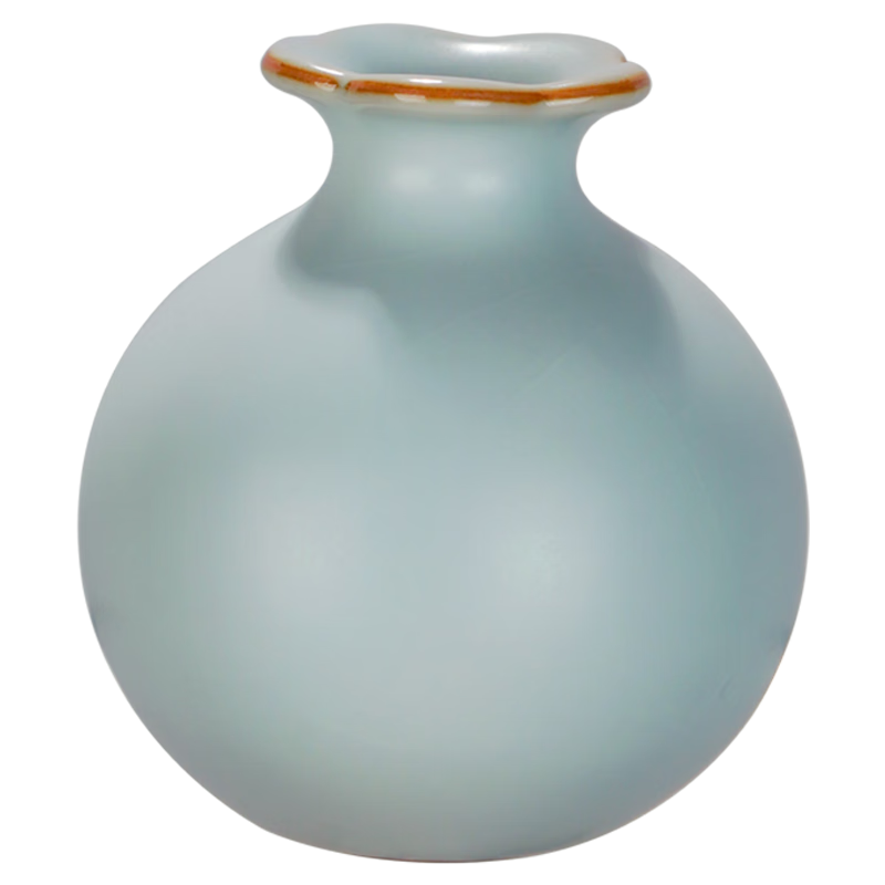 青澹汝窯茶寵擺件手握瓷器景德鎮(zhèn)全手工小石榴 小石榴
