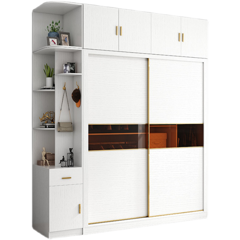 凯帝格 大衣柜推拉门简约现代衣柜简易卧室家具 木质轻奢组合滑门移门储物收纳柜 推拉门衣柜 1.2米(单柜)